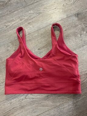 lululemon athletica Red Ribbed Scoop Sports Bra